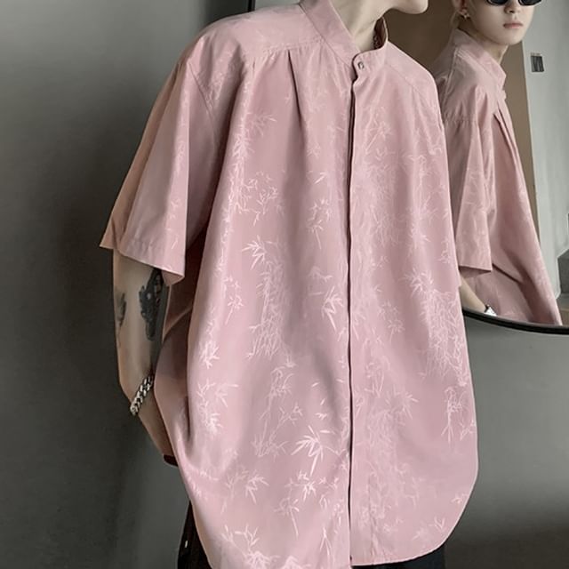 emeisa-Elbow-Sleeve Plain Shirt