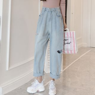 Everose-Cutout Baggy Pants