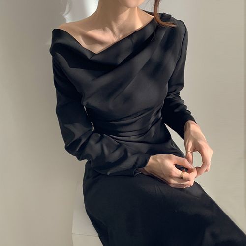 Boat shoulder dress hotsell