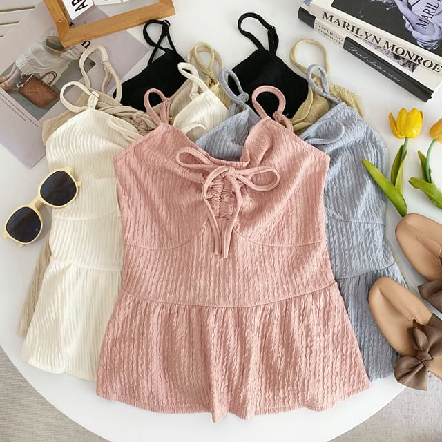 Iasia-V-Neck Plain Cami Top