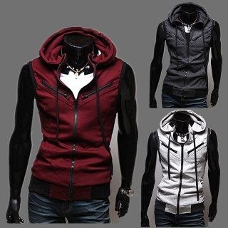 Aozora-Drawstring Hooded Zip Vest