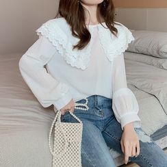 Vee Miny - 蕾丝边衬衫 Vee Miny - 蕾丝边衬衫