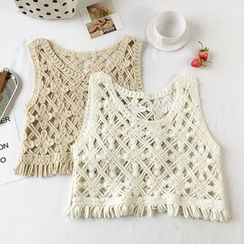 BEOL - Sleeveless Crochet Crop Top