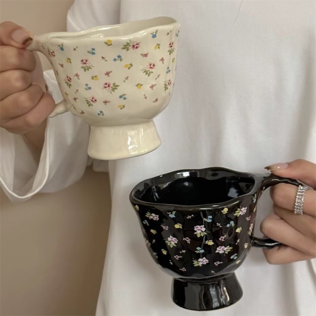 Minbrogy-Floral Ceramic Mug
