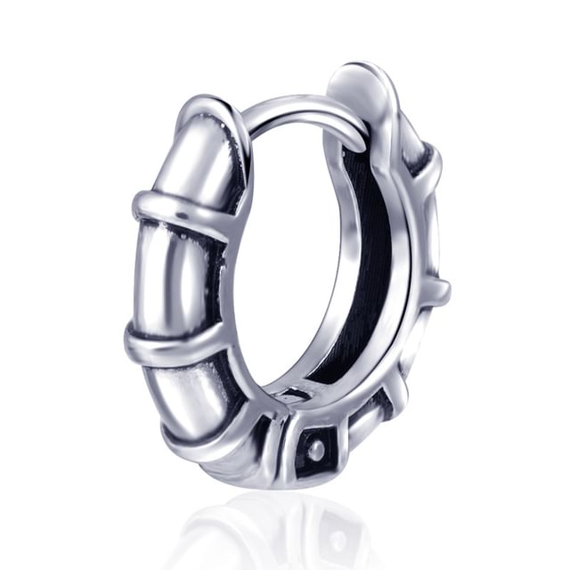 Prushia-Stainless Steel Huggie Earring