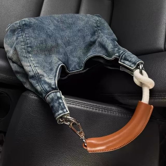 Indenis-Washed Denim Tote Bag