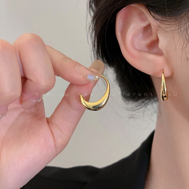 Jael-Polished Alloy Open Hoop Earring
