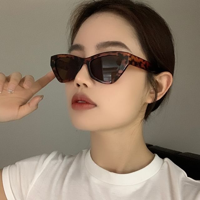 MOL Girl-Leopard Print Cat Eye Sunglasses