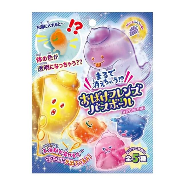 MANABURO-Ghost Friends Grape Bath Ball-隨機款式