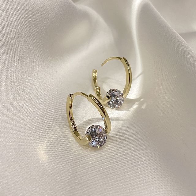 Chimerro-CZ Alloy Hoop Earring