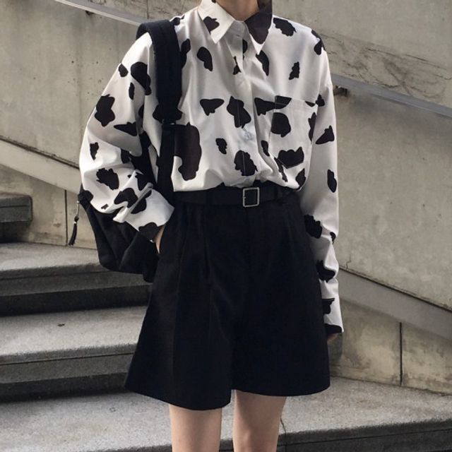 cow print dress shirt Amazon.com: Fashonal Cow Shirt Men, Cow Print Long Sleeve Shirt Men Casual Button Down Shirts, Cow Size S : Clothing, Shoes & Jewelry