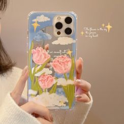 Flower Transparent Phone Case - iPhone 13 Pro Max / 13 Pro / 13 / 13 mini / 12 Pro Max / 12 Pro / 12 / 12 mini / 11 Pro Max / 11 Pro / 11 / SE / XS Max / XS / XR / X / SE 2 / 8 / 8 Plus / 7 / 7 Plus / 6 / 6 Plus