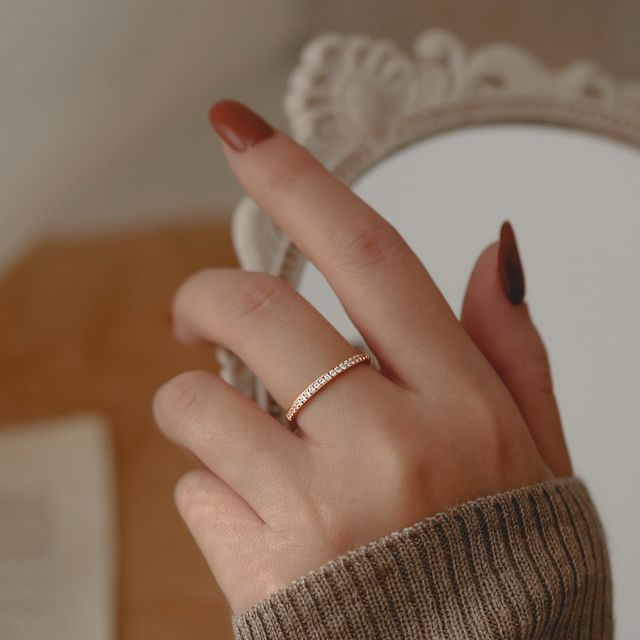 Kamuel-Rhinestone Stainless Steel Ring