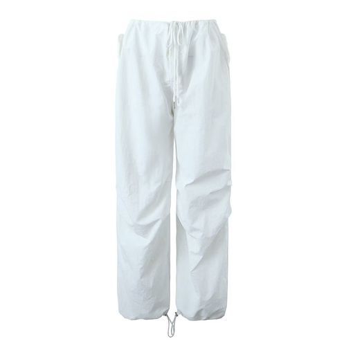 High Rise Drawstring-Cuff Sweatpants