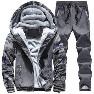 Calkasi - Set: Fleece Hooded Zip Jacket + Sweatpants