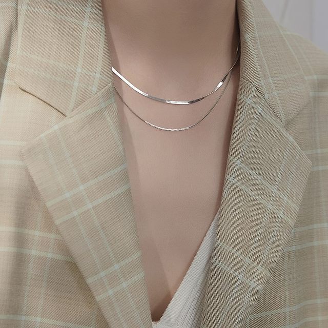 Toinianimos-Layered Sterling Silver Choker