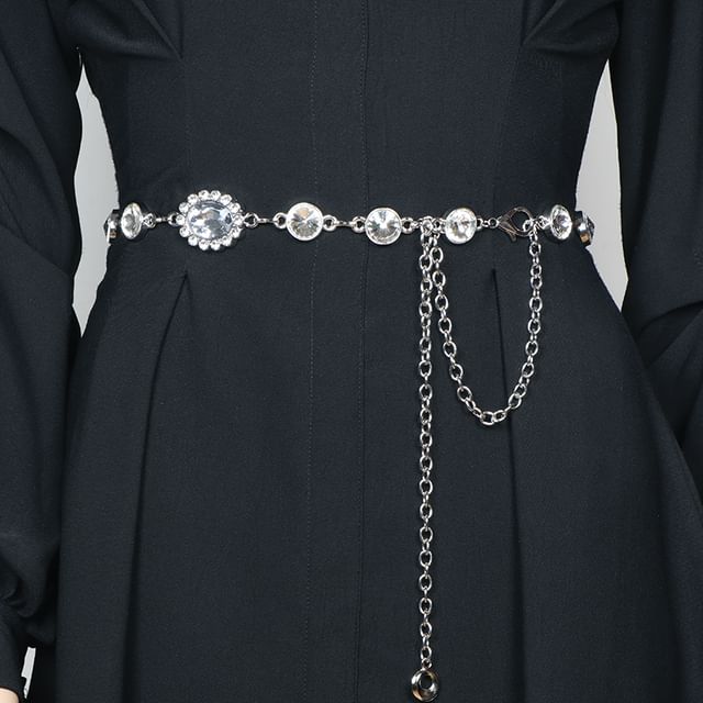 Poyol-Rhinestone Waist Chain