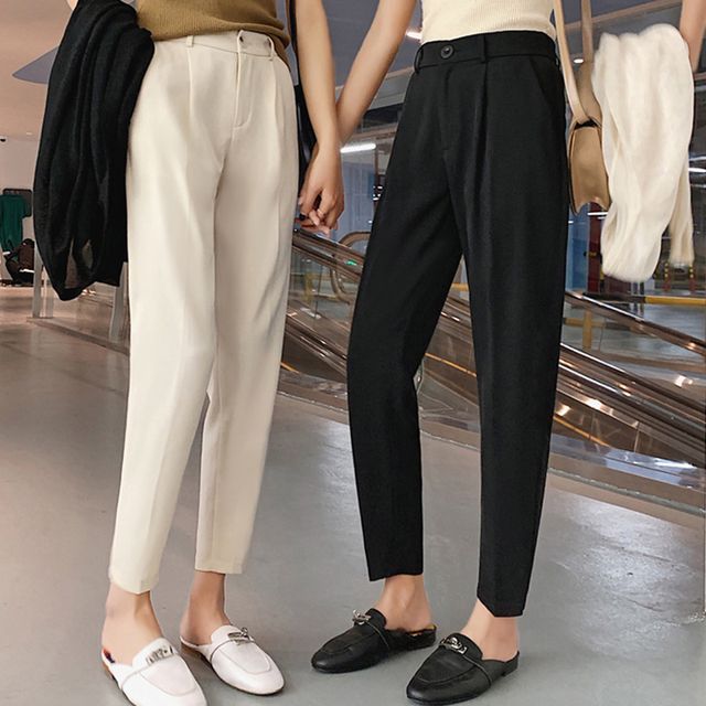 PERFASHIONIST - Straight Leg Dress Pants | YesStyle