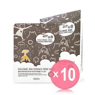 esfolio - Pure Skin Volcanic Ash Essence Mask Sheet Set 10pcs (x10) (Bulk Box)