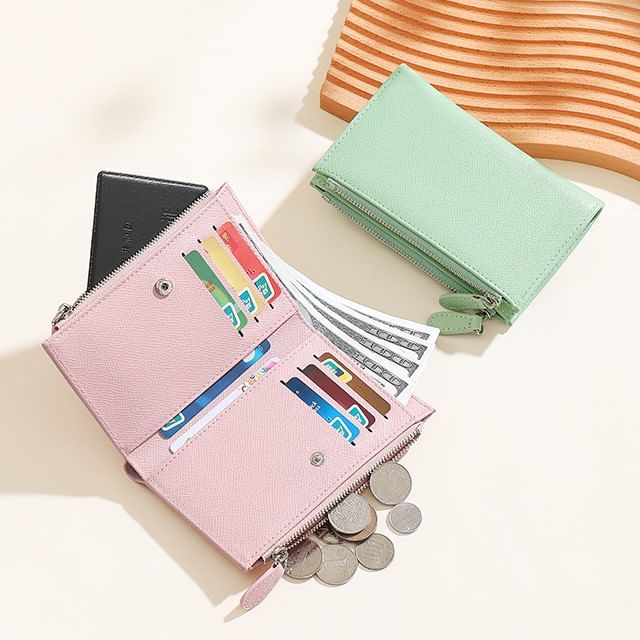 tablarosa-Zip Faux Leather Wallet
