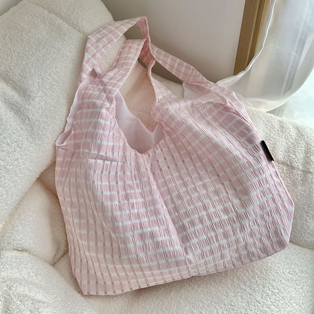 Basaran-Plaid Tote Bag
