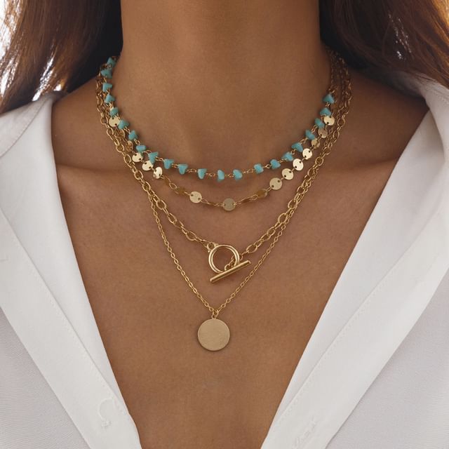 Seirios-Copper Layered Necklace