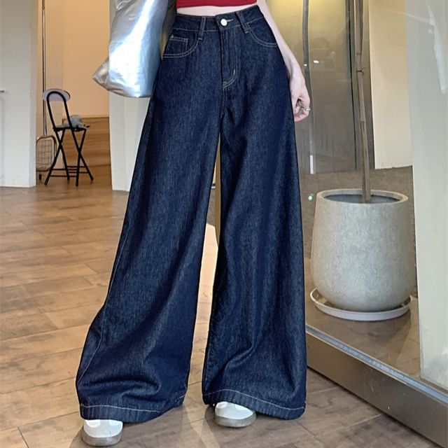 Kenning-High Waist Wide Leg Jeans
