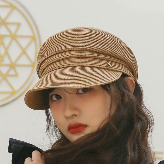 Sparktage Straw Newsboy Cap YesStyle