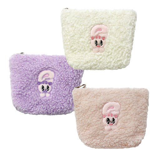 ''Esther Bunny'' Series Sherpa-Fleece Triangle Pouch