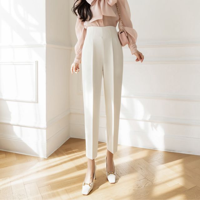 Hazie High Waist Tapered Dress Pants YesStyle