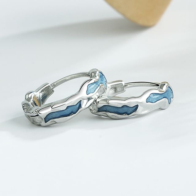 Tinseltown-Enamel Hoop Earring