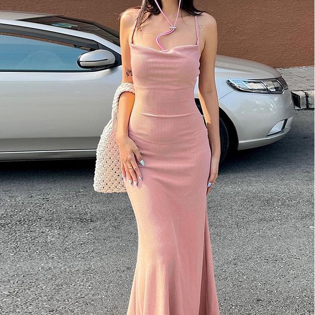 slim fit dress slacks LaDivine CDS559 Spaghetti Strap Corset Bodice with Satin Skirt – Mia Bella  Couture main image 1