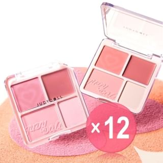 Judydoll - 4 Color Blush & Highlight Palette - 10 Types (x12) (Bulk Box)