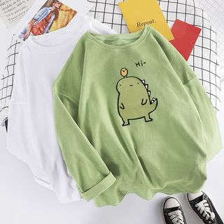 BALITIK - Long-Sleeve Dinosaur Print T-Shirt | YesStyle