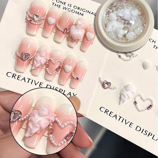 2pcs Silvery Wings Nail Stickers Decals Moon Star Totem Necklace Design Nail  Art Decoration | SHEIN Singapore