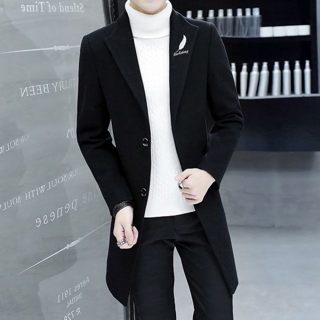 YIKES-Slim Fit button-Up Long Coat