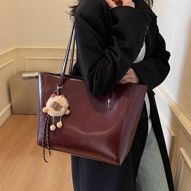 KOCORE-Faux Leather Tote Bag
