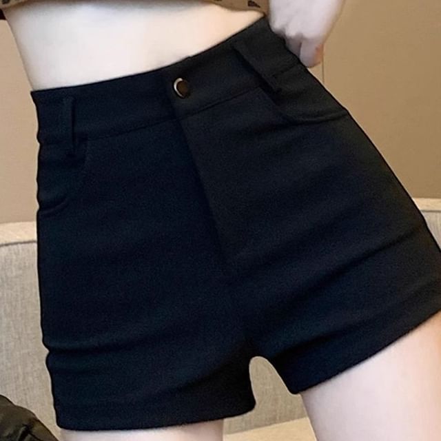 Cloud Nine-High Waist Plain Shorts