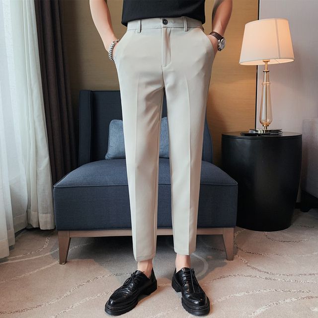 Deepwood-Tapered Cropped Dress Pants