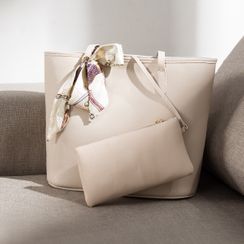 Lanabelle - 套装: 纯色手提袋 + 小袋 Lanabelle - 套装: 纯色手提袋 + 小袋