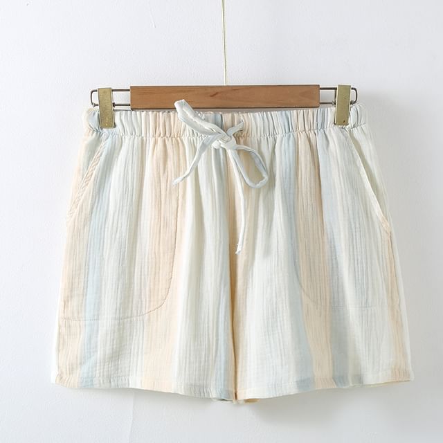 Dogini-Striped Pajama Shorts