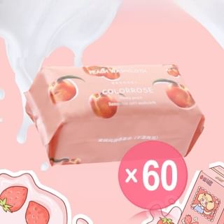 COLORROSE - Peach Disposable Face Towel (x60) (Bulk Box)