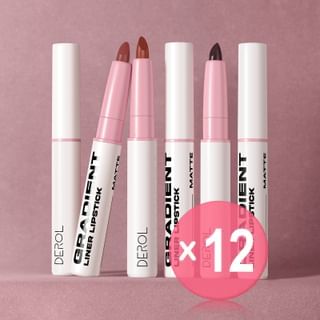 DEROL - Gradient Liner Lipstick - 6 Colors (x12) (Bulk Box)