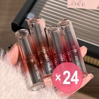 Art Value - Little Silver Tube Hydrating Lipstick - 6 Colors (x24) (Bulk Box)