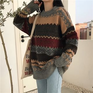 Ashlee Oversized Patterned Sweater