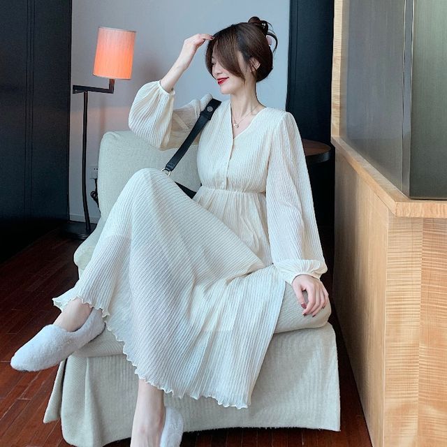knee length dresses for ladies Momyknows Ivory Lace Two Piece Set Side Slit V-Neck Cami Maxi Dress and Crop Cardigan Elegant Going Out Maternity Photoshoot Baby Shower Maxi Dress main image 0