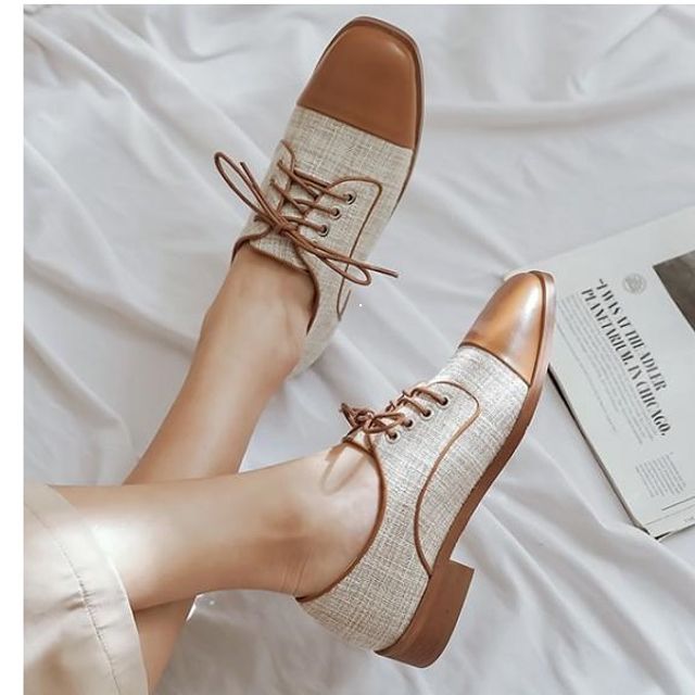 Freesia-Cap-Toe Lace-Up Shoes