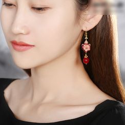 Gangnam - Retro Gemstone Flower Dangle Earring Gangnam - Retro Gemstone Flower Dangle Earring