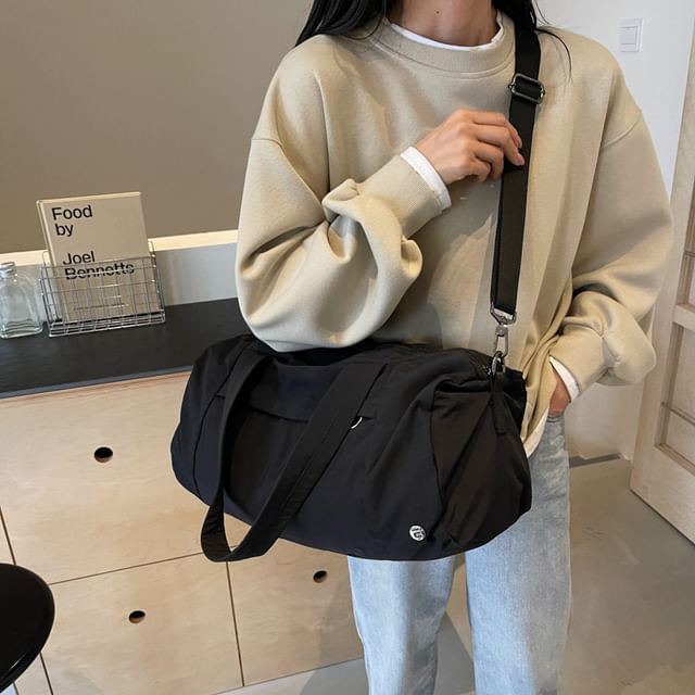 EAVALURE-Plain Panel Barrel Bag