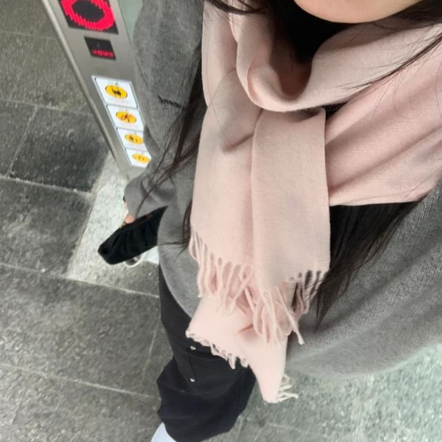 Glotto-Plain Tassel Scarf